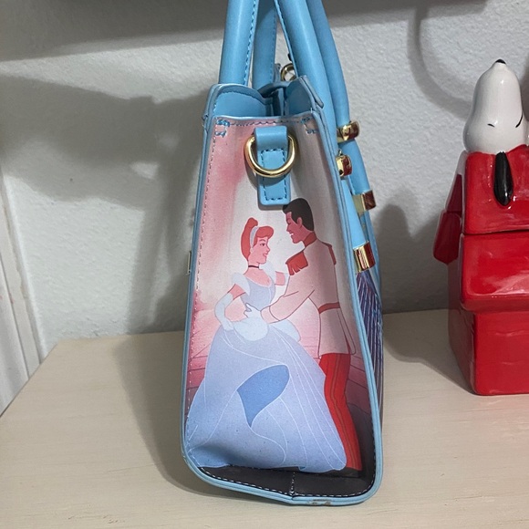 Disney Princess Light Blue Satchel with Gold Accents - Picture 2 of 4